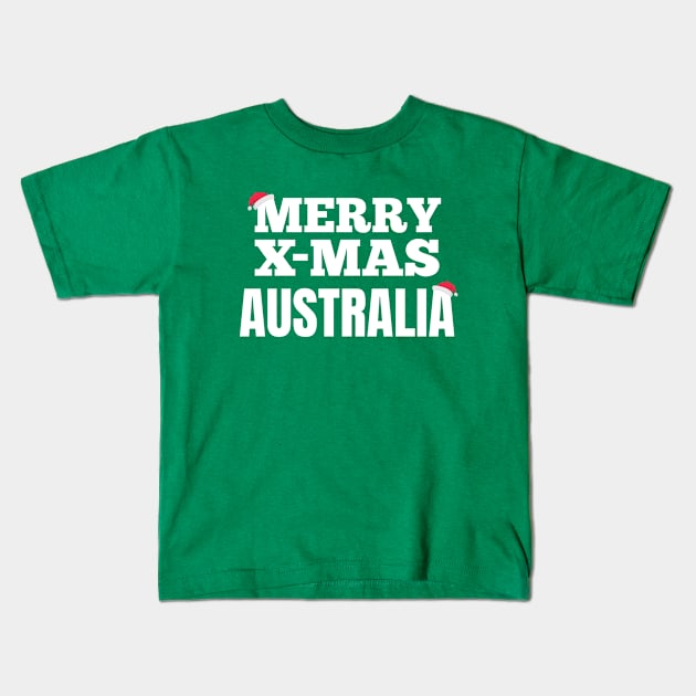 Merry X-Mas Australia Kids T-Shirt by all the places